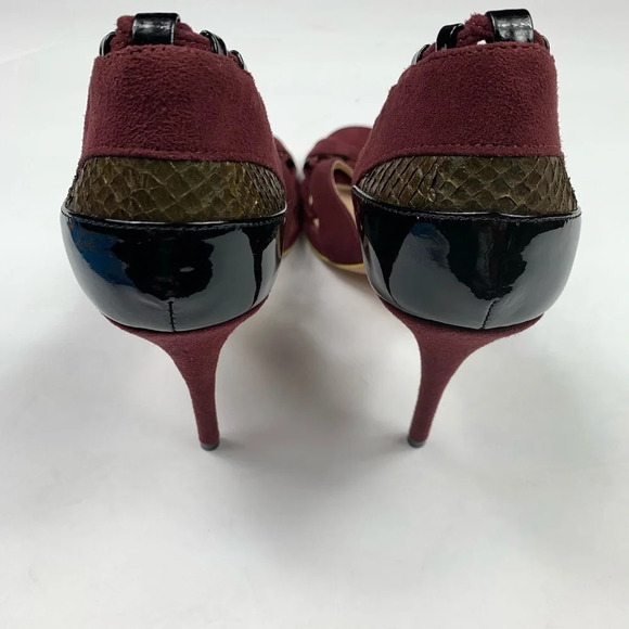 Paola Fabris Daido Heel Purple Pom Pom Wrap Ankle - Picture 8 of 13